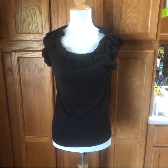 Adrienne Vittadini Easy Luxe Ruffle Scoop Neck Sweater Size S - Picture 1 of 9